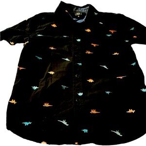 Bixby Nomad Boys Size 6-7 Short Sleeve Dinosaur Button Down Shirt